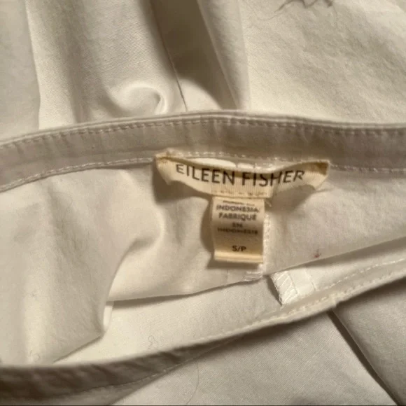 Eileen Fisher White Organic Cotton Boxy Top - Picture 6 of 7